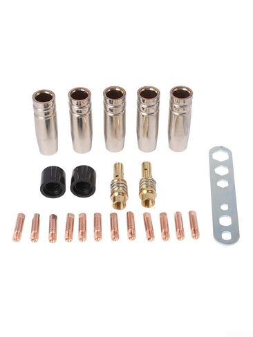 22PCS Welding Nozzles Set with 0.9mm Tips Copper MIG MAG Accessories for AK15 MB15 Torches in Saudi Arabia