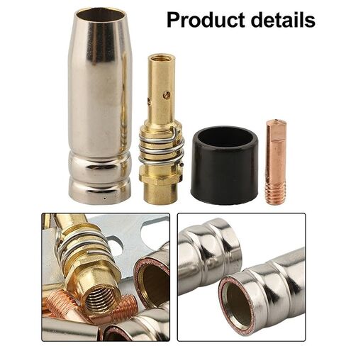 مجموعة ملحقات لحام MIG 19 قطعة مع فوهات غاز مخروطية وقوة لشعلة AK15 / MB-15 10 × M6 0.8 مم وعوازل أطراف نحاسية متضمنة in Saudi Arabia