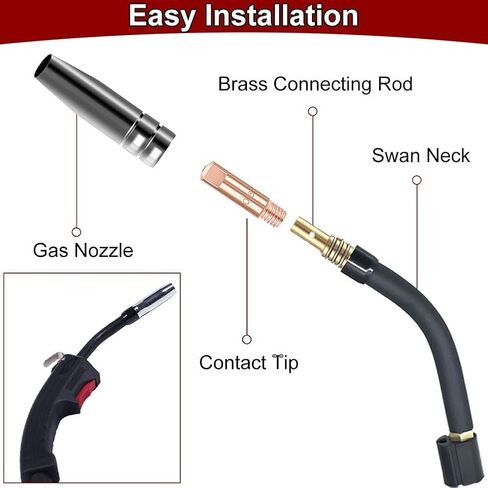 13PCS Conical Nozzle Welding Torch Accessories for 15AK 14AK MB14 MB15 MIG MAG Gas Shield Cup in Saudi Arabia