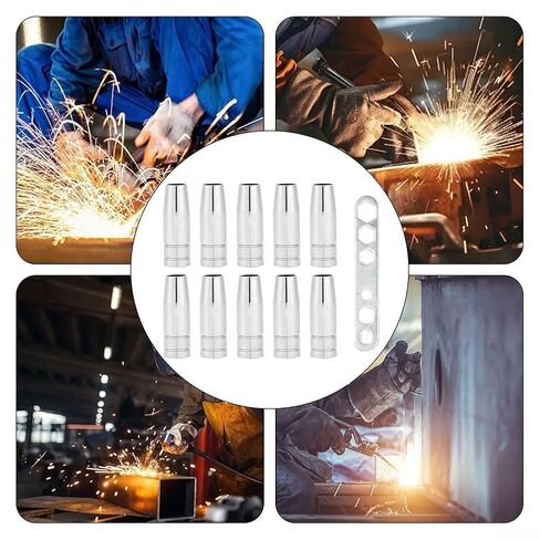 13PCS Conical Nozzle Welding Torch Accessories for 15AK 14AK MB14 MB15 MIG MAG Gas Shield Cup in Saudi Arabia