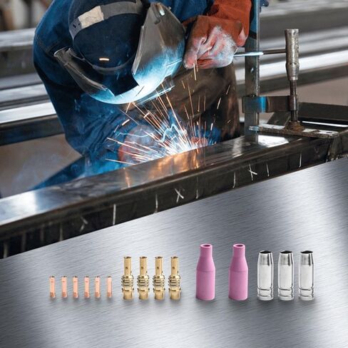 Welding Torch Nozzles Kit for 15AK 1.0mm Contact Tips Holders Accessories with Metal & Earthenware 6-Pack in Saudi Arabia