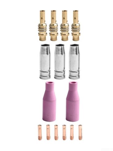 Welding Torch Nozzles Kit for 15AK 1.0mm Contact Tips Holders Accessories with Metal & Earthenware 6-Pack in Saudi Arabia