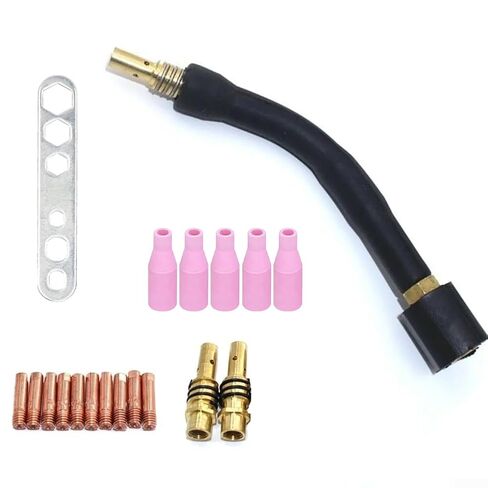 19 PCS MIG Welding Torch Nozzle Contact Tips Accessories Kit for MB15 15AK Includes Gas Diffusers and Wrench in Saudi Arabia