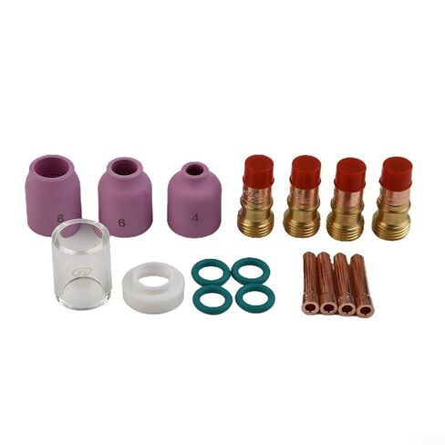 for Stubby TIG Welding Accessories 18pcs Ceramic Nozzle and Heat Cup Set for WP171826 Suitable for 2 4mm 3/32 Applications in Saudi Arabia