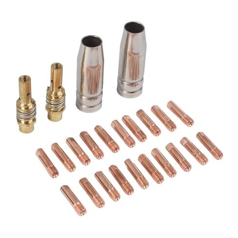 24PCS for MIG Welding Accessory Set Includes 20 Copper Contact Tips Sized 0 6 1 2mm for Reliable Performance in Saudi Arabia