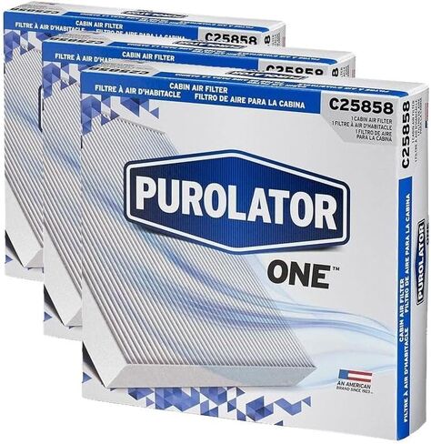 فلتر هواء المقصورة المتقدم Purolator C25858 PurolatorONE متوافق مع مجموعة مختارة من رام ومازدا in Kuwait