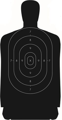 Official B-27 NRA, 50 Yard Police Silhouette Shooting Target, Paper Targets for Pistol Shooting Range in Kuwait