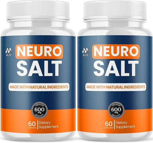 (عبوتان) كبسولات الملح العصبي، حبوب الملح العصبي مع جميع المكونات الطبيعية، كبسولات الملح العصبي المتقدمة تركيبة مكملة للصحة والعافية بشكل عام مع فيتامينات متعددة القوة القصوى (120 كبسولة) in Kuwait