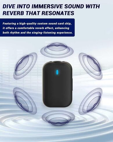 Wireless Lavalier Microphone, Clip-On Lapel Mic for iPhone Android with Noise Cancelling, Professional Mini Microphone for Recording, Podcast, Streaming, YouTube, Vlog, Portable & Easy to Use in Kuwait