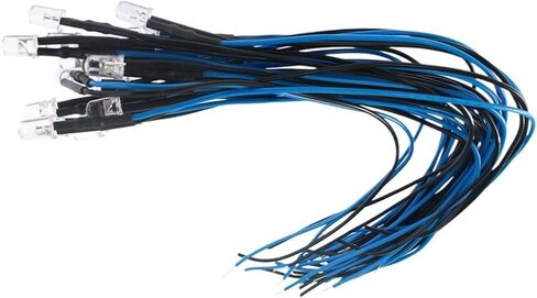 20PCS LED Diode with 20CM Prewired 12V 5mm Blue LED Light in Saudi Arabia