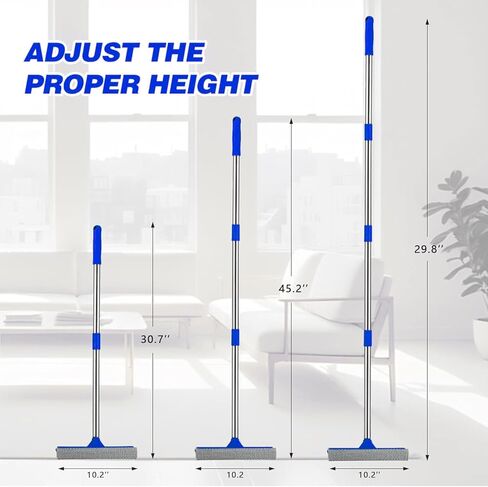 ممسحة نافذة 2 في 1، أداة تنظيف نوافذ السيارة بمقبض طويل من الفولاذ المقاوم للصدأ بطول 55 بوصة، ممسحة إسفنجية للسيارة للمنزل، ومحطة الوقود، والزجاج، والدش، وتنظيف النوافذ العالية في الهواء الطلق in Kuwait