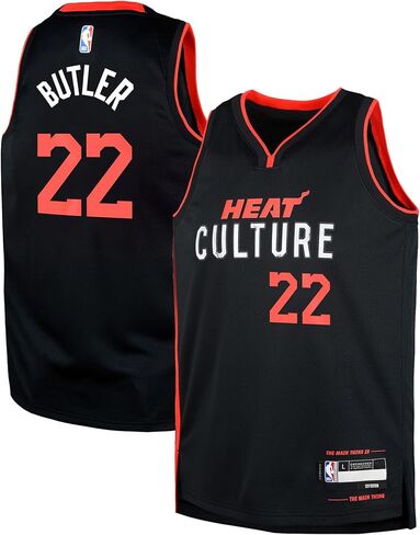 جيمي بتلر ميامي هيت NBA Black #22 Kids 4-7 City Edition Swingman Player Jersey in Saudi Arabia