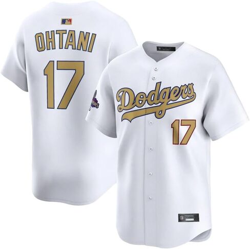Outerstuff Shohei Ohtani Los Angeles Dodgers #17 MLB Kids Youth Boys 4-20 White 2025 Gold Collection Player Jersey in Saudi Arabia