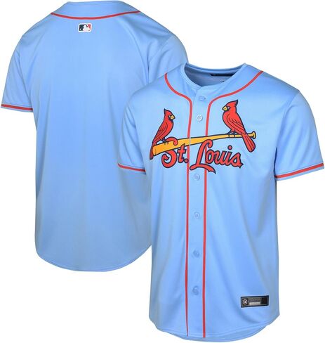 MLB St Louis Cardinals Kids Youth Boys 4-20 Light Blue Alternate Blank Jersey in Saudi Arabia