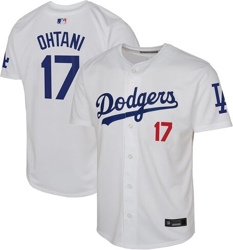 Outerstuff Shohei Ohtani Los Angeles Dodgers #17 MLB Baseball Kids Youth 4-20 White Team Color Home Player Jersey in Saudi Arabia