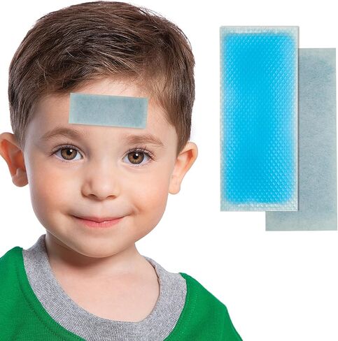 شرائح جل تبريد سريعة للبالغين، 12 عبوة - رقعة للحمى ووسادات تبريد للصداع والصداع النصفي وتخفيف الوميض الساخن in Kuwait