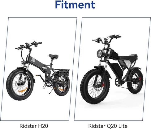 استبدال وسادات فرامل الدراجة الإلكترونية لRidstar Q20 Lite H20 Q20 MINI 1000W 48V دراجة كهربائية، وسادات فرامل قرصية ميكانيكية أمامية وخلفية ملحقات EBike 6 عبوات in Kuwait