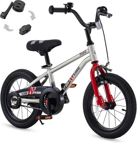 RoyalBaby EZ Kids Bike,Balance and Pedal Bicycle for Boys & Girls Beginner,14 16 18 Inch Toddlers to Big Kids 3-9 Years in Kuwait