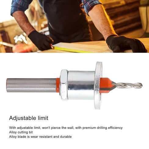 Counterbore Drill Bit Limit Adjustable Fast Chip Removal Countersink Drill Bit Set for Wood Plastic Soft Metal in Saudi Arabia