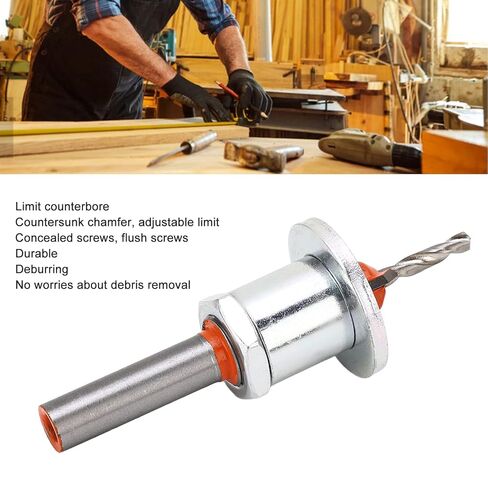 Counterbore Drill Bit Limit Adjustable Fast Chip Removal Countersink Drill Bit Set for Wood Plastic Soft Metal in Saudi Arabia