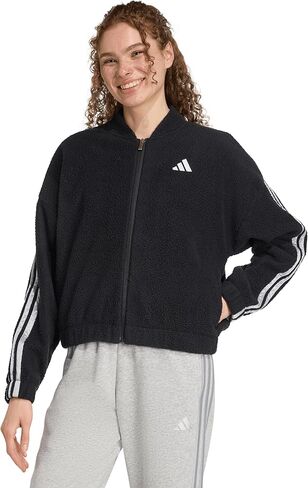 adidas Women's Holiday High Pile Fleece Full-Zip in Saudi Arabia