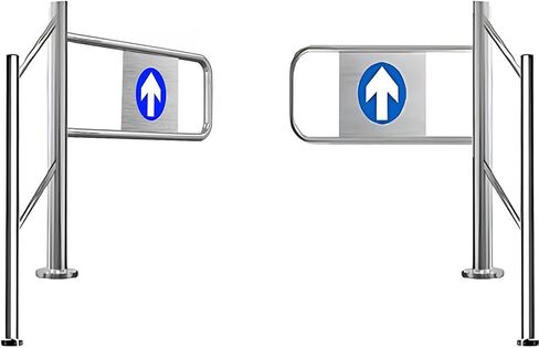 باب متأرجح من الفولاذ المقاوم للصدأ - بوابة وصول واسعة محملة بنابض مقاس 63 بوصة لمحلات السوبر ماركت والمستشفيات والحدائق العامة - حاجز آمن متين للمناطق ذات الازدحام الشديد in Kuwait
