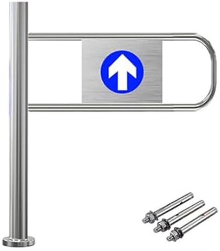 باب المرور في اتجاه واحد، بوابة التأرجح التلقائية، باب التأرجح التلقائي في اتجاه واحد، جهاز إغلاق أمان متين من الفولاذ المقاوم للصدأ لمدخل السوبر ماركت والمكتبة والمتجر ومراكز التسوق، (يسار، 10) in Kuwait