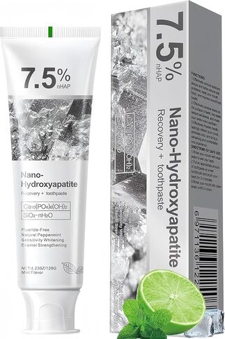7.5% Hydroxyapatite Toothpaste, 7.5% Hydroxyapatite Toothpaste for Advanced Enamel Protection, Appropriate for Sensitive Teeth, Gentle and Effective Formula, Fresh Mint (2) in Saudi Arabia