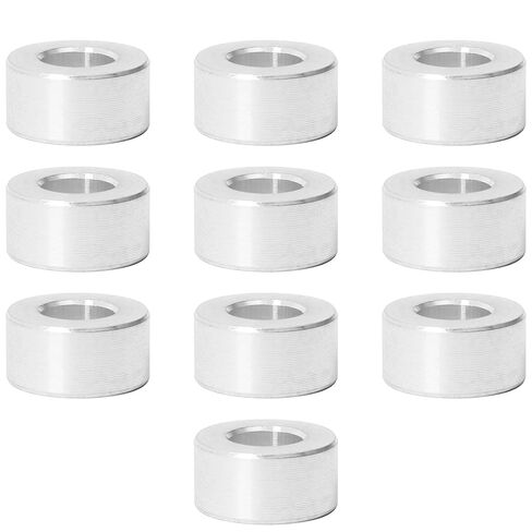10 قطع فواصل ألومنيوم M6، فاصل معدني ألومنيوم مستدير 6.2 مم ID x 12 مم OD x 6 مم L سمك برغي المواجهة لمسامير M6 فضية in Kuwait