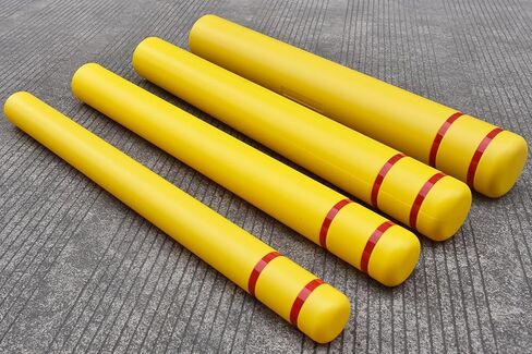 غطاء حاجز الأمان، حاجز حاجز عالي الوضوح مع شريط عاكس، بأقطار متعددة (4 بوصات/5 بوصات/6 بوصات/7 بوصات) الارتفاعات (46 بوصة/52 بوصة) الألوان (أصفر/أحمر/أزرق/رمادي) (قطر 6 بوصة، أصفر، 46 بوصة ارتفاع) in Kuwait