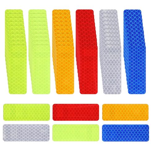 120PCS Reflective Stickers, 3.15x1.18In Trailer Reflective Taper, Waterproof Reflectives Tape for Clothing, for Safe Nighttime Driving on Motorcycles, Cars, Bicycles, Lawnmowers, Trailer in Saudi Arabia