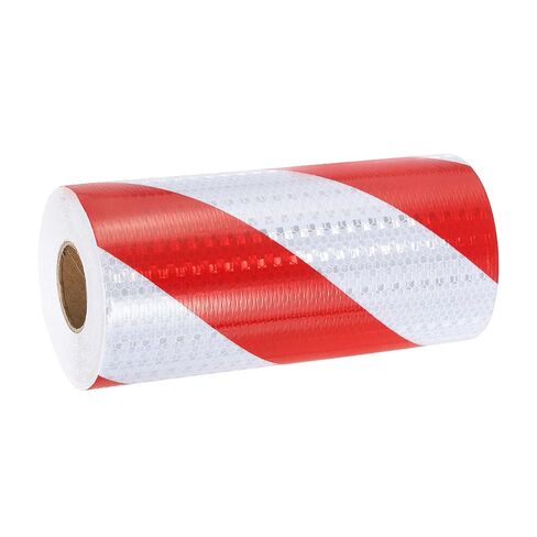MECCANIXITY Reflective Tape, 8 Inch x 49 ft Warning Safety Sticker Night Reflectors Self-Adhesive Trailer Reflector Twill Tape for Cars Trucks Trailer, Red White in Saudi Arabia