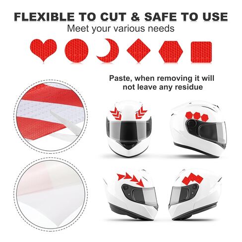 MECCANIXITY Reflective Tape, 8 Inch x 49 ft Warning Safety Sticker Night Reflectors Self-Adhesive Trailer Reflector Twill Tape for Cars Trucks Trailer, Red White in Saudi Arabia