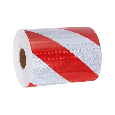MECCANIXITY Reflective Tape, 8 Inch x 49 ft Warning Safety Sticker Night Reflectors Self-Adhesive Trailer Reflector Twill Tape for Cars Trucks Trailer, Red White in Saudi Arabia