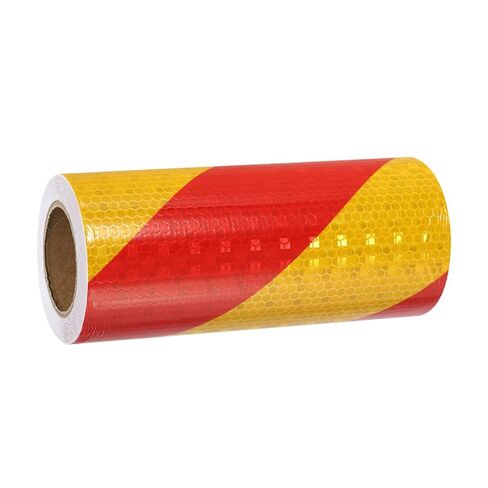MECCANIXITY Reflective Tape, 8 Inch x 49 ft Warning Safety Sticker Night Reflectors Self-Adhesive Trailer Reflector Twill Tape for Cars Trucks Trailer, Red White in Saudi Arabia