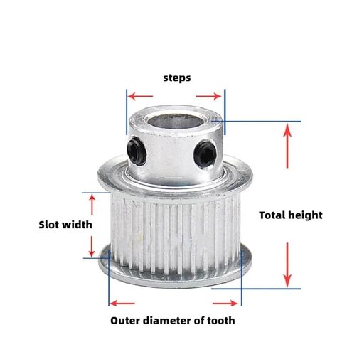 MXL Timing Pulley 26/30Teeth 3/5/6/7/8/10/12mm Bore 7/11mm Width Synchronous Wheel 1Pcs(10mm,26Teeth-1Pcs,7mm) in Saudi Arabia
