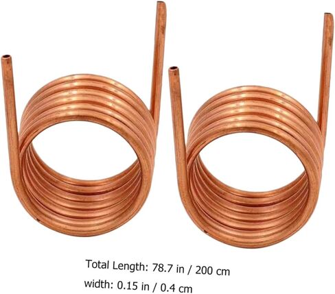 Homoyoyo 2pcs Soft Copper Tube Coil 2m Length 4x0.5mm Refrigeration Copper Tubing for Air Conditioner and Freezer Industrial Use in Saudi Arabia