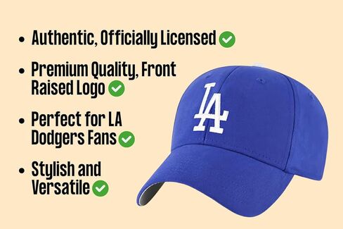 Officially Licensed Los Angeles Youth Boys Girls Baseball Hat Classic Primary Home Team Logo Royal Blue/White MVP Adjustable LA Embroidered Kids Sports Ball Cap in Saudi Arabia