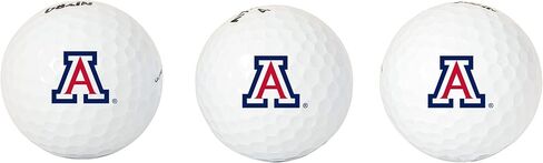 مجموعة من 3 كرات جولف من Desert Cactus University of Arizona - UA Wildcats كاملة الألوان بثلاثة ألوان - إكسسوار الفريق الرياضي المرخص رسميًا (التصميم A) in Saudi Arabia