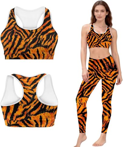 Workout Set for Women Running Leggings and Sports Bra Sexy Seamless Leggings Yoga Gym Activewear Set in Kuwait