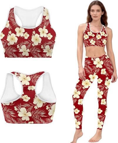 Workout Set for Women Running Leggings and Sports Bra Sexy Seamless Leggings Yoga Gym Activewear Set in Kuwait