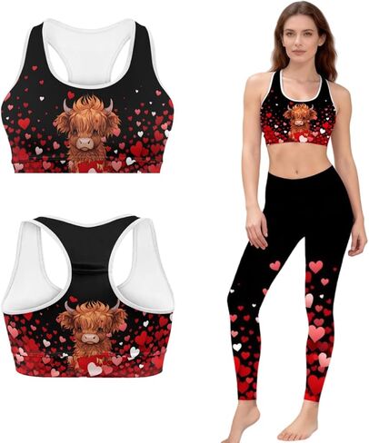 Workout Set for Women Running Leggings and Sports Bra Sexy Seamless Leggings Yoga Gym Activewear Set in Kuwait