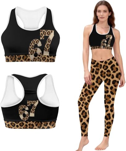 Workout Set for Women Running Leggings and Sports Bra Sexy Seamless Leggings Yoga Gym Activewear Set in Kuwait