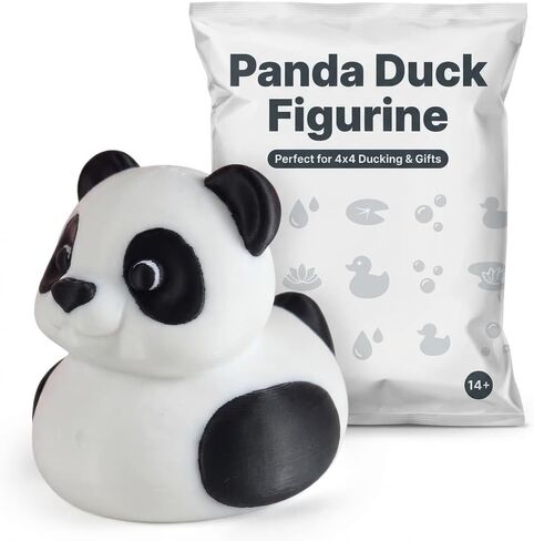 Panda Duck تمثال - Duckboard Duck Puck For Car Decor - Rubber Ducky Collectible - هدية فريدة من نوعها 4 × 4 - Cruise Duck للاختباء - طباعة ثلاثية الأبعاد في كندا in Saudi Arabia