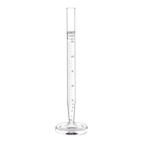 EISCO Crow Receiver, 25mL - Class A Borosilicate Glass Blue Graduations, Round Base & Spout Oil Distilation Tar Tests- Eisco Labs in Saudi Arabia