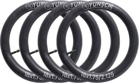 4 قطع أنابيب إطارات الدراجة 18 بوصة 18X1.75/2.125 AV32mm Schrader Valve 18 الأنبوب الداخلي للدراجة متوافق مع أنابيب الإطارات 18x1.75 18x1.95 18x2.125 in Saudi Arabia