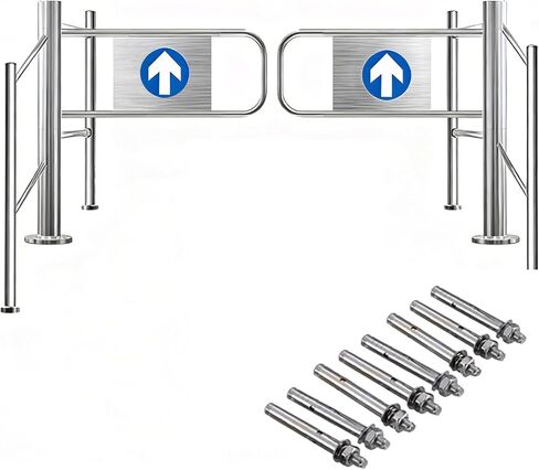 بوابة متأرجحة ارتدادية أوتوماتيكية مع إغلاق بنابض، باب مشاة مفتوح يدويًا بزاوية 90 درجة للاستخدام التجاري والصناعي، حل مدخل عالي التحمل مقاس 130 سم (51.2 بوصة) in Kuwait