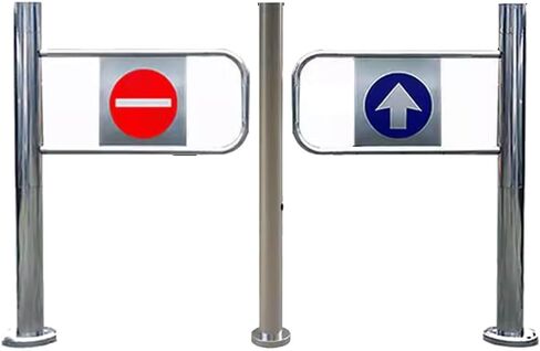 بوابة متأرجحة أوتوماتيكية لمدخل السوبر ماركت، باب أمان للاستيراد/التصدير، بوابة إغلاق المستودع، التحكم في الوصول إلى المتجر (110 × 100 سم) in Kuwait