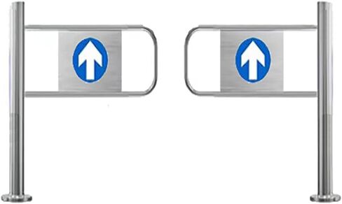 بوابة متأرجحة أوتوماتيكية - إغلاق بنابض، باب متين من الفولاذ المقاوم للصدأ باتجاه واحد للمتجر والفناء والمستودع - جهاز دخول وخروج آمن (1.5 × 1 م) in Kuwait