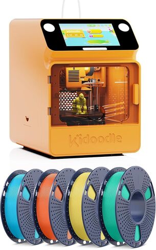طابعة ثلاثية الأبعاد للأطفال، آمنة للأطفال، طابعة ألعاب ثلاثية الأبعاد، رفيق تعلم العلوم والتكنولوجيا والهندسة والرياضيات، واي فاي والتحكم في التطبيقات، مكتبة ألعاب التحديث الأسبوعي، شاشة تعمل باللمس، تتضمن 4 خيوط PLA للاستخدام المنزلي والمدرسة in Kuwait